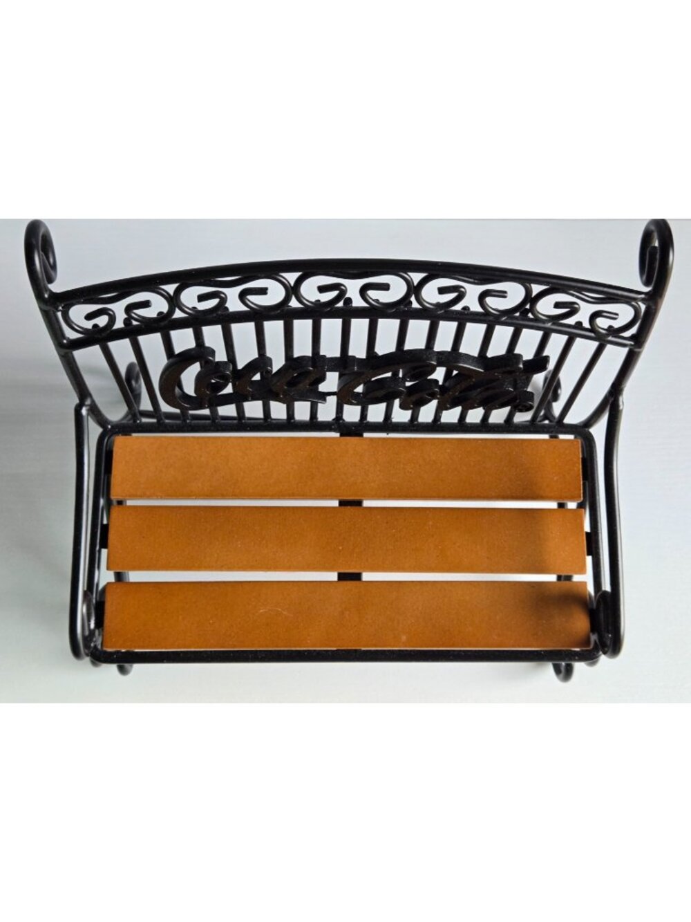 VTG 1999 Coca-Cola Coke Soda Metal Display Diner Decoration Shelf Doll Bench - Picture 2 of 7
